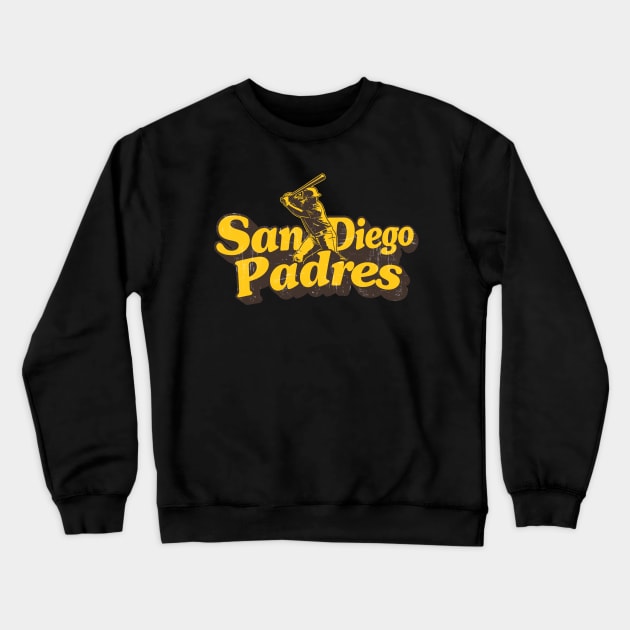 san diego padres retro baseball Crewneck Sweatshirt by V x Y Creative